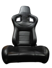 Clean black sport leather car seat