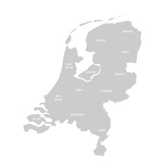 Netherlands political map of administrative divisions