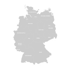 Germany political map of administrative divisions