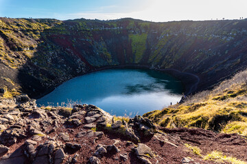 Kerið (Kerith or Kerid) is a volcanic crater lake located in the Grímsnes area in south Iceland, along the Golden Circle. 