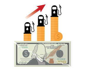 Oil icon. Crisis in oil prices. Petroleum industry. Barrel prices..
