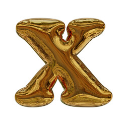 3D Golden balloon text