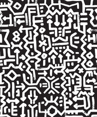 Noisy seamless pattern hand drawn with dry brush