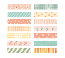 Pastel Washi Tapes for Scrapbook and Planner