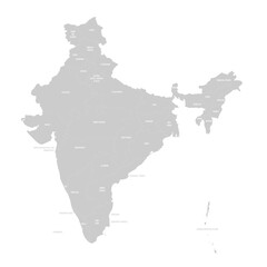 Obraz premium India political map of administrative divisions
