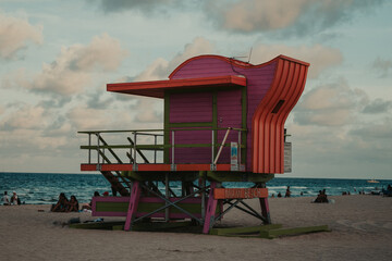 Lifeguard Tower in Miami, Florida