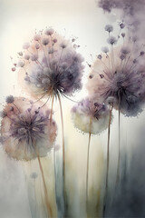 Beautiful water color illustration of flower