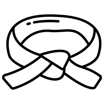 Outline Black Belt icon