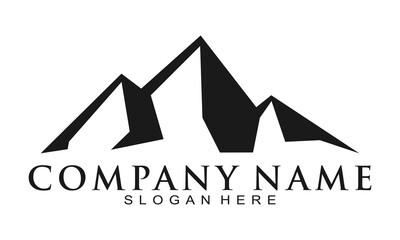 Simple mountain illustration vector logo