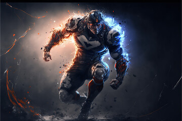 Fototapeta premium general sports wallpaper. graphic effects, post editing, particles.