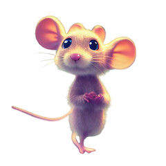 Cute Mouse Cartoon Character Created with Generative AI Technology
