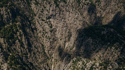  Tazi Canyon Bilgelik Vadisi in Manavgat, Antalya, Turkey. Amazing landscape and cliff.