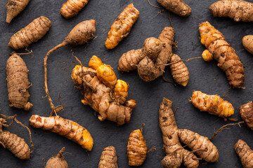 Organic turmeric spice roots - Curcuma longa