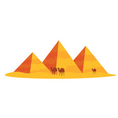 Great pyramids on white background