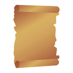 Empty old paper sheet on white background