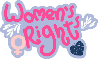 Womens rights typography