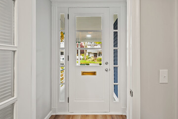 White Door with Glass Inserts