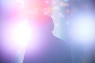 Colorful Silhouette of a Man