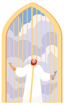 saint peter holding keys, golden gate clip art preview