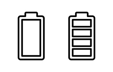 Battery icon vector illustration. battery charging sign and symbol. battery charge level