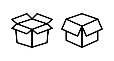 Box icon vector illustration. box sign and symbol, parcel, package