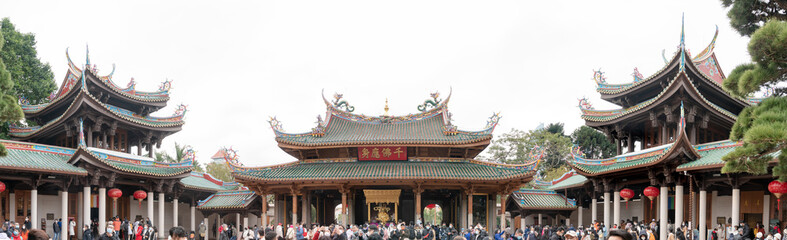 Fototapeta premium panoramic view of the nanputuo buddhist temple. Xiamen City, Fujian Province, China..