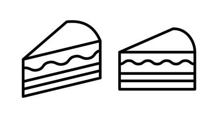 Cake icon vector illustration. Cake sign and symbol. Birthday cake icon