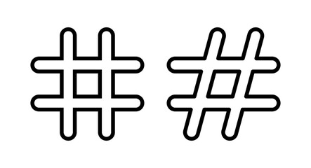 Hashtag icon vector illustration. hashtag sign and symbol