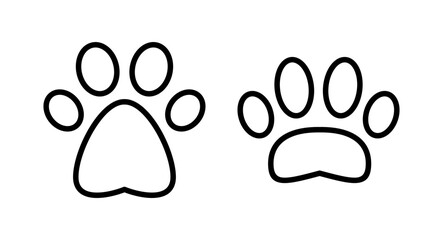 Paw icon vector illustration. paw print sign and symbol. dog or cat paw