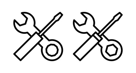 Repair tools icon vector illustration. tool sign and symbol. setting icon. Wrench and screwdriver. Service