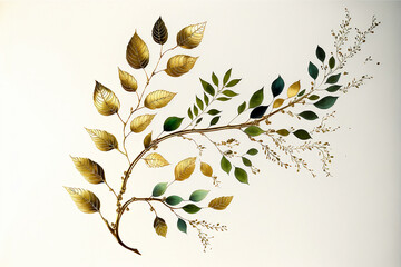 Golden Leaves Design -- Wedding Stationery