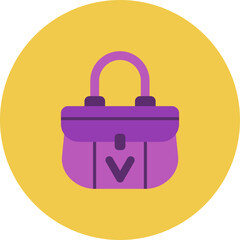 Bag Multicolor Circle Flat Icon
