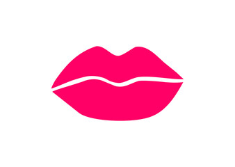 DRAWING OF A KISS MARKED WITH PINK LIPSTICK, PNG