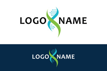 Obraz premium DNA logo concept. Very suitable for symbol, logo, company name, brand name, personal name, icon and many more.