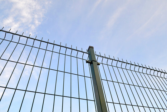 Welded mesh panels with a Blue Sky Background