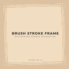Abstract grunge brush stroke frame background border decoration