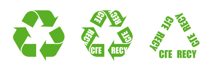 Recycle symbol set