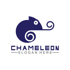 Chameleon logo design template. Vector illustration