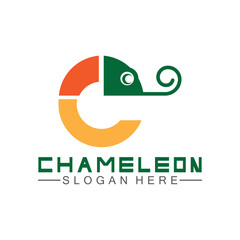 Chameleon logo design template. Vector illustration