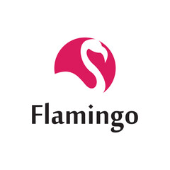 Iconic Flamingo logo designs concept vector, Flamingo bird logo template