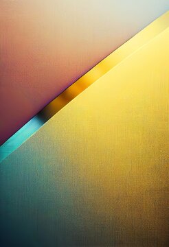 Gold And Yellow Wavy Shapes Abstract Background. Decorative Vertical Illustration With Metalic Texture. Shiny Material Gold And Yellow Wavy Shapes Pattern.