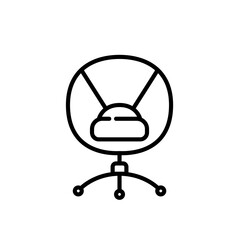 Swivel chair. Pixel perfect, editable stroke icon