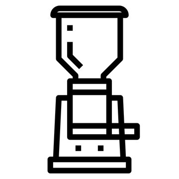 black coffee grinder icon clip art preview