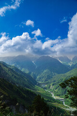 Obraz premium 白馬北尾根尾根高原から眺める絶景