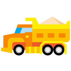 Naklejka premium truck flat icon