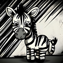 Cartoon zebra