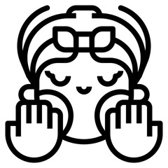 babyface outline icon