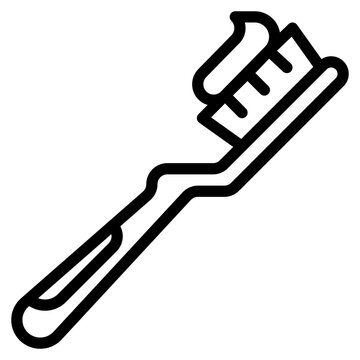 recommend clip art: toothbrush outline icon