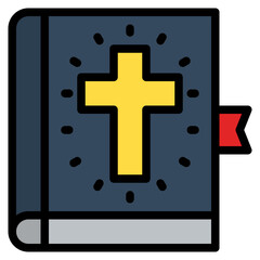 bible filled outline icon