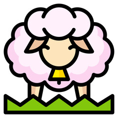 sheep filled outline icon